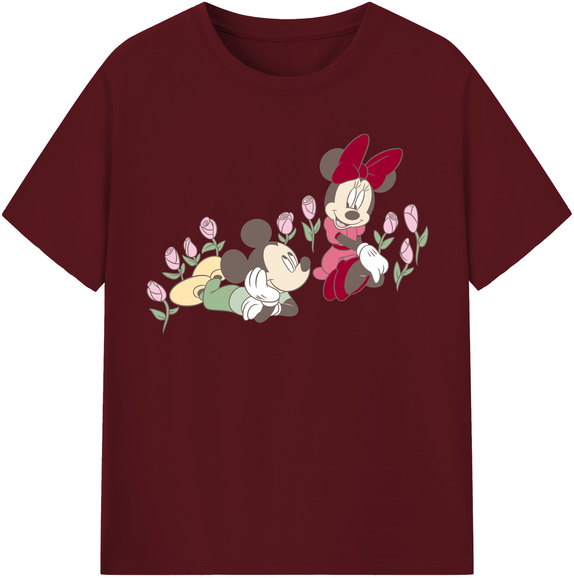 （画像用） ミッキーマウス Mickey Mouse 綿100％半袖Tシャツ（フロントプリント）